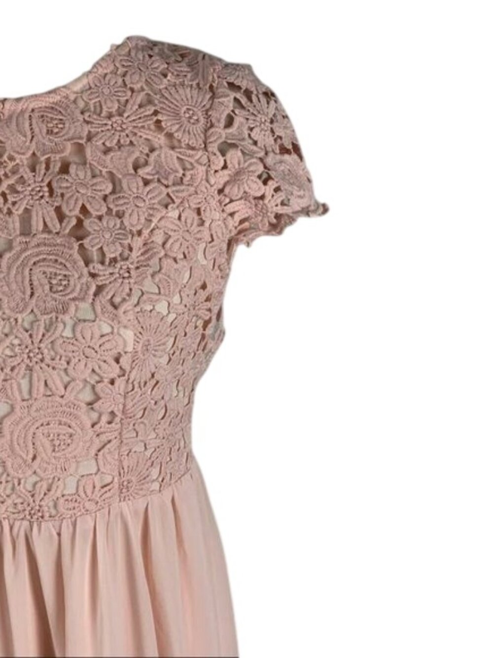 Lulus The Greatest Blush Pink Lace Maxi Dress womens Size Med - Picture 3 of 7